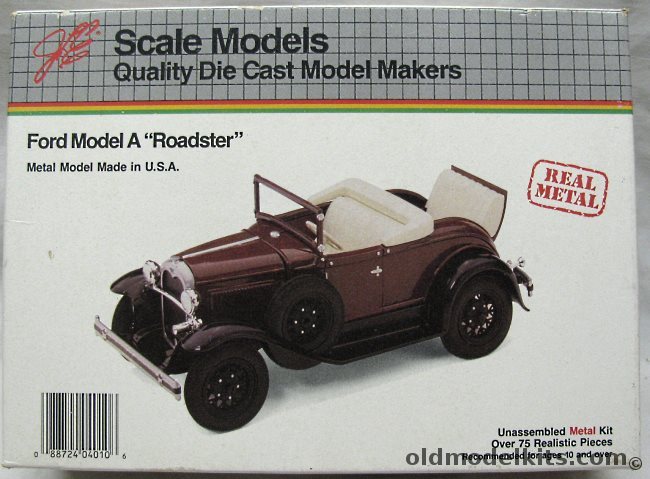 Scale Models 1/20 Ford Model A Roadster - (ex-Hubley), 4010 plastic model kit